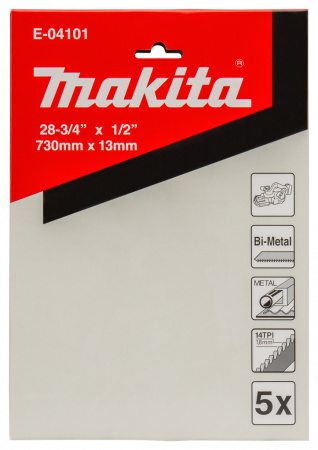 Ленточное полотно BiM по металлу 730х13x0.5, 14Т, 5 шт. DPB184 Makita E-04101