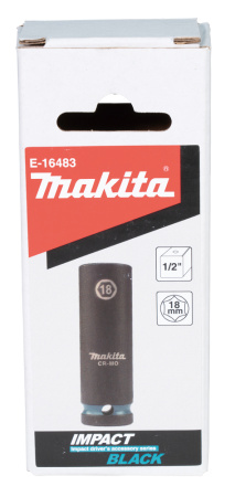 Ударная торцовая головка Impact Black 1/2, 18x81,5 мм Makita E-16483
