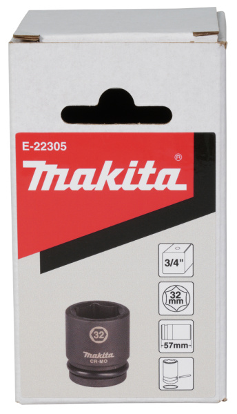Ударная торцовая головка 3/4" 32x57 Makita E-22305