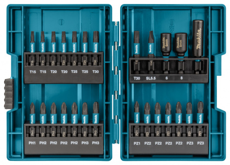 Набор насадок 90 шт в двух кейсах IMPACT BLACK Makita E-03109