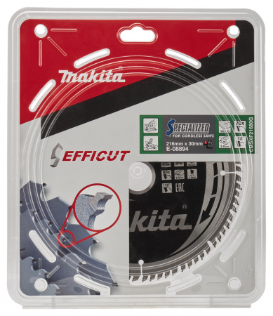 Пильный диск для дерева EFFICUT, 216x30x2.0, 80T, 10G Makita E-08894