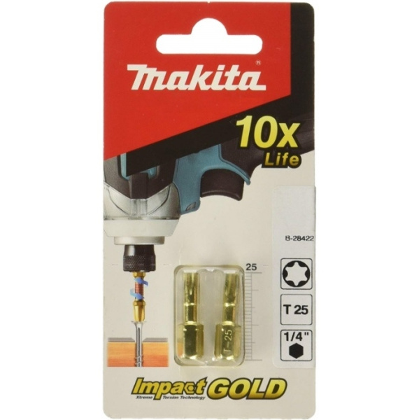 Насадка Impact Gold T25, 25 мм, C-form, 2 шт Makita B-28422