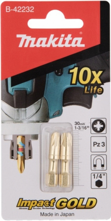 Насадка Impact Gold ShorTon PZ3, 30 мм, E-form (MZ), 2 шт Makita B-42232