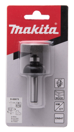 Фреза с подшипником 28,6х8 мм Makita D-68672