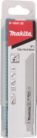 Сабельное полотно для металла BiM 152x18x0.9 мм, 12TPI, 25 шт Makita B-16841-25