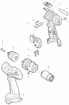 Аккумуляторная дрель-шуруповерт Makita 6281D