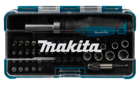 Отвертка с реверсом и насадками 47 шт Makita B-36170