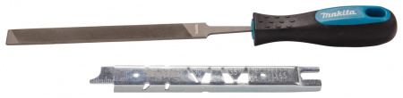 Плоский напильник 150 мм с рукояткой и шаблоном Makita D-70998