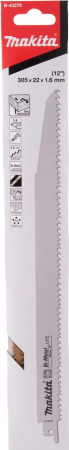 Сабельное полотно для дерева с гвоздями BiM 305x1.6 мм, 5-8TPI, 5 шт Makita B-43278