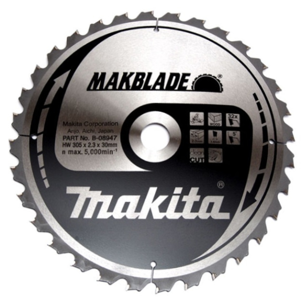 Диск для дерева Makblade 305х2.3х30, 32T, ATAF Makita B-08947