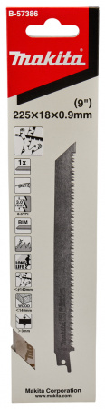 Сабельное полотно для свежей древесины BiM 225x18x0.9 мм, 8TPI, 1 шт Makita B-57386