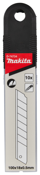 Лезвия сменные 100x18x0.5 мм, 10 шт Makita D-74734