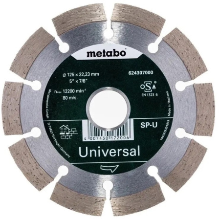 Диск алмазный универсальный 125x22.23 мм Metabo 624307000